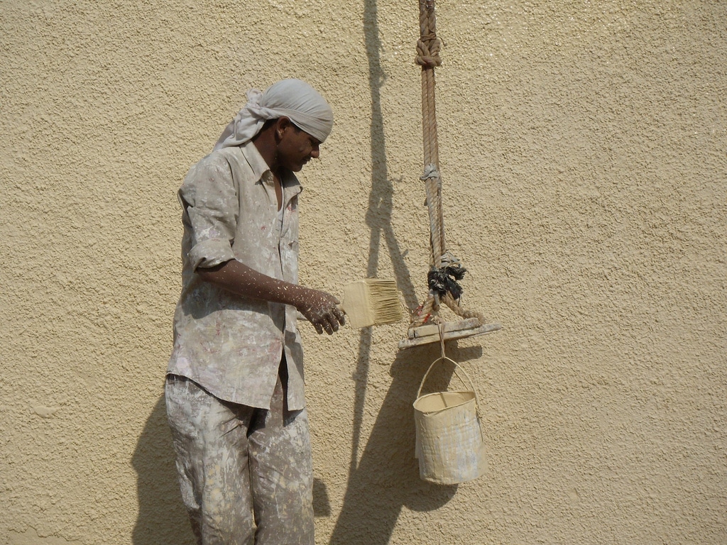 Worker with Painters Pants