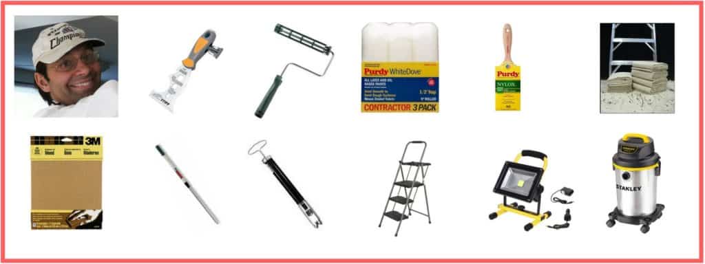 painting tools including the professional painter himself along with brush roller 5-in-1 tools