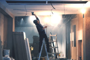 Man working on a high quality ladder