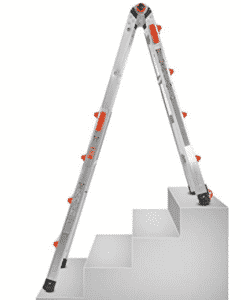 Multi-use ladder showing one configuration