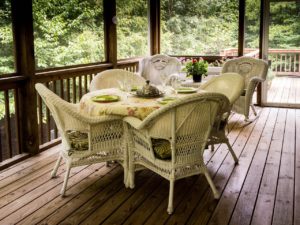 beautiful well stained deck