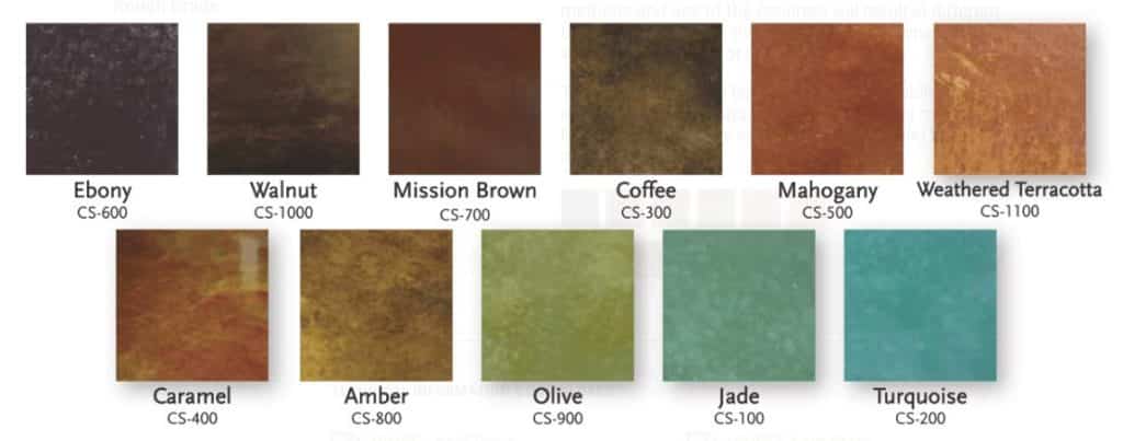 Concrete Coatings acid stain colors