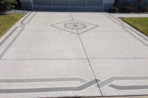 Driveway paint well applied Driveway paint well applied
