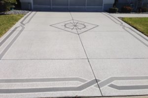 Driveway paint well applied