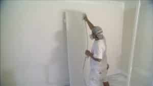 Painting doors with a commercial sprayer Painting doors with a commercial sprayer