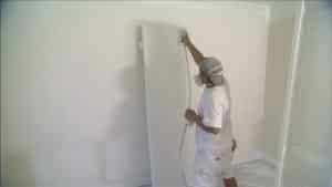 Painting doors with a commercial sprayer