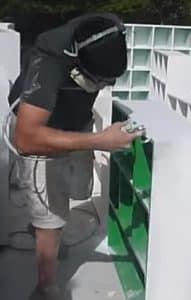 Using paint sprayer