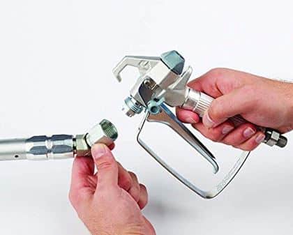 power roller sprayer accessory shows how to connect