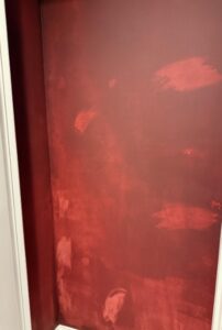 red paint does not cover well