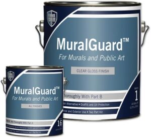 Water based clear varnish for outdoor work